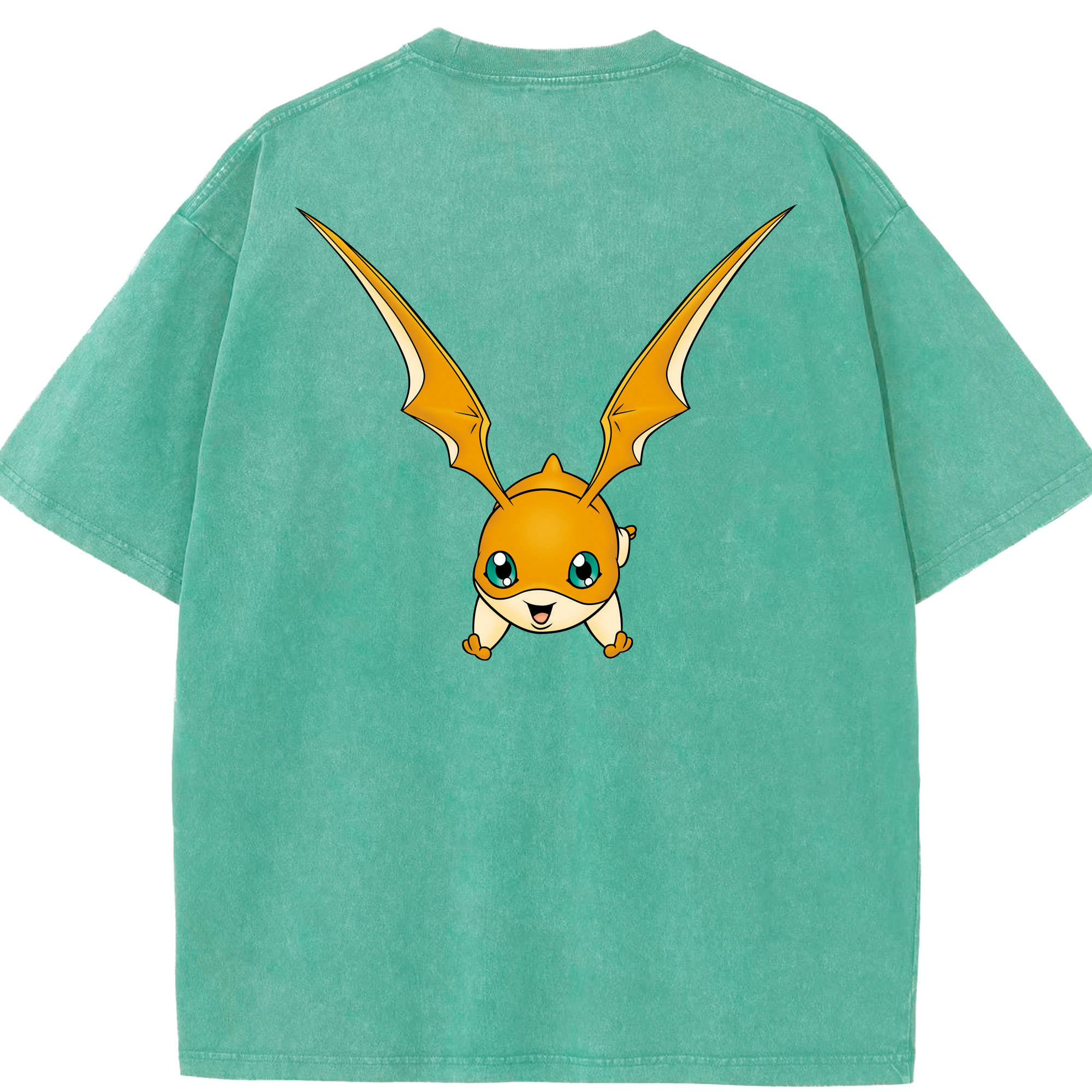 （画像用） Digimon デジタルモンスター/デジモン 綿100% ヴィンテージ風 半袖Tシャツ（背面プリント）